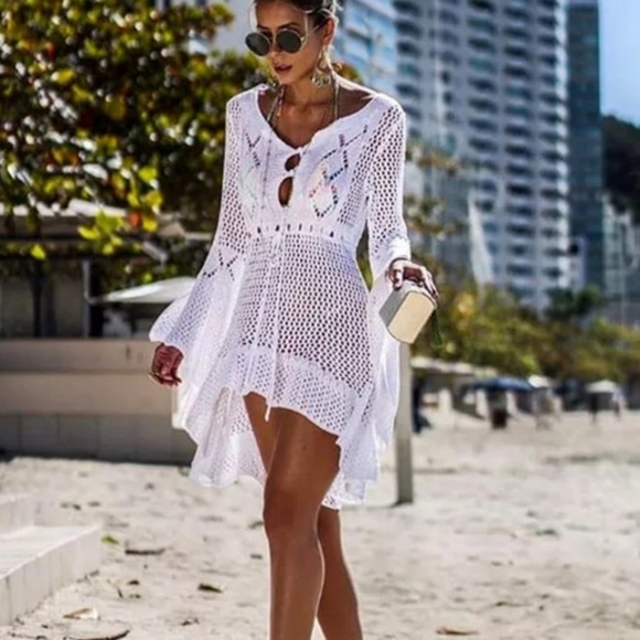 Last 1• Swimwear Bikini Knit Cover Up - Picture 2 of 6